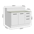 thumbnail image 3 of Isla de Cocina con Encimera y Mostrador Madesa Agata 120 BB, 3 of 5