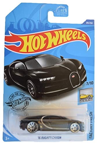 Hot Wheels Factory Fresh 7/10 '16 Bugatti Chiron 89/250, negro
