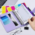 thumbnail image 4 of A6 Budget Binder Money Organizer with 10Pcs Zipper Pockets 2Pcs Labels 12Pcs Expense Tracker Leaf Cash Notebook Binder Budget Planner (Black), 4 of 8