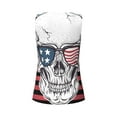 thumbnail image 5 of PAYOHTO Summer Tank Tops for Women Skull Sunglasses On USA Flag Workout Sleeveless Shirts, 5 of 8