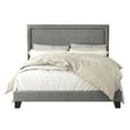 thumbnail image 3 of Home Design Ocala Twin Upholstered Panel Bed Frame with Padded Headboard and Sturdy Support, Gray, Easy Assembly, 3 of 5
