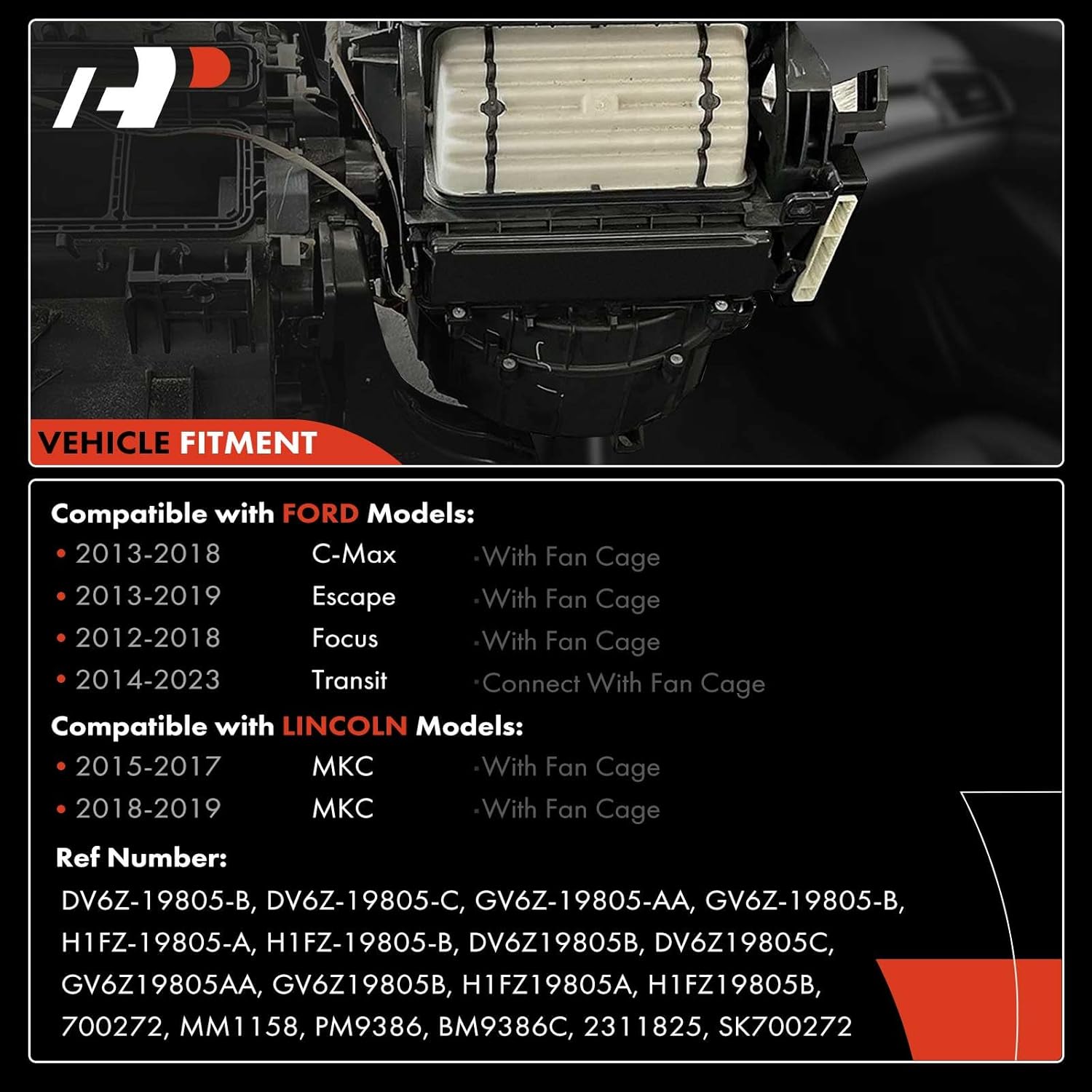A-Premium HVAC Heater Blower Motor Compatible with Ford Focus Escape Transit Connect C-Max