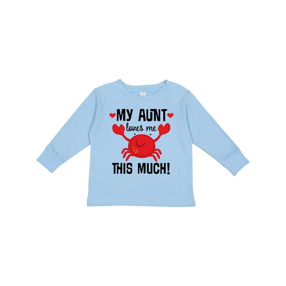 Inktastic My Aunt Loves Me Nephew Boys or Girls Long Sleeve Toddler T-Shirt