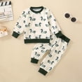 thumbnail image 2 of Gerichy Toddler Baby Boy Clothes Fall Winter Outfit, Baby Boy Toddler Clothes Embroidery Sweatshirt Print Top And Jogger Pants, 2 of 9