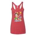 thumbnail image 2 of Wild Bobby Betty Boop Island Girl Paradise Betty Boop Tri-Blend Racerback Tank Top, Vintage Red, X-Large, 2 of 5