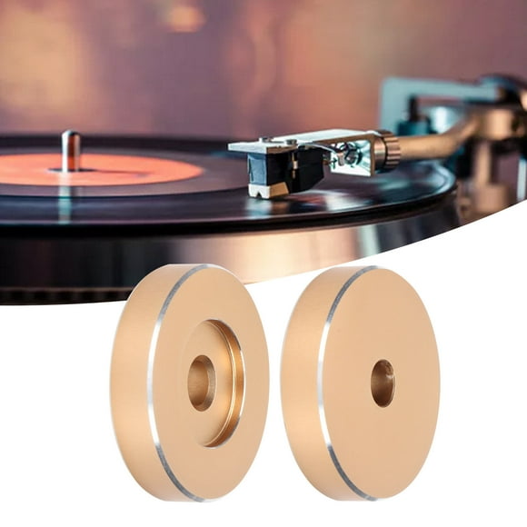 Record Turntable Adapter,Vinyl Records Solid Aluminum 45 RPM Record Turntable Adapter,Large Hole Conversion Sheet Vinyl Black Clamp Adapter For Most Big Hole Records
