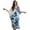 Blue Sea Wave, variant on Green Toile De Jouy Print Women Kaftan Dresses Plus Size Swimsuit Coverup Batwing Sleeve Summer Bathing Suit Caftan Loungewear Beach Cover Up