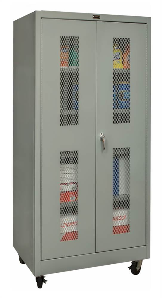 Mobile Ventilated Storage in Gray Finish