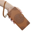 thumbnail image 7 of Leather Case For Google Pixel 9a 6.3",Embossed Totem Wallet With Card Holder,Wristband, Shockproof Kickstand Magnetic Cover,Brown,For Google Pixel 9a, 7 of 7