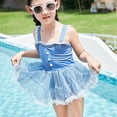 thumbnail image 5 of Laklulu Girls Swimsuit  Girls Princess One Piece Swimsuit with Skirt Swimwear Swimming Bathing Suit Swim Wear Dress Up, 5 of 6