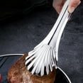 thumbnail image 6 of Raindrops 1Pack Metal Kitchen Tong for BBQ Tool Curved Shape Suitable for Outdoor Activities and Parties, 6 of 8