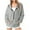 Gray, variant on Kaemgyyd Hoodies for Women Casual Drawstring Half Zip Pullover Loose Long Sleeve Trendy Solid Color Sweatshirt with Pockets