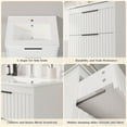 thumbnail image 5 of Joywind 24" White Floating Bathroom Vanity with Sink Combo – Modern Wall-Mounted Vanity with 2 Large Drawers & Metal Handles for Maximum Storage, 5 of 7