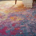 thumbnail image 3 of 8â€™ Round Abstract Brights Sunburst Area Rug, 3 of 6