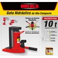 thumbnail image 2 of Gato Hidráulico MIKELS Industrial 10 Toneladas Altura Máxima 18 cm Altura Máxima de Cabezal 42.5 cm Soporta 20T GHUC-10, 2 of 4