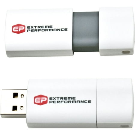EP Memory 8GB USB 2.0 White Capless Wave Flash Drive - 8 GB - External
