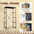 thumbnail image 4 of Stained Glass Style Dresser for Bedroom with 4 Storage Drawers Elegant spring Dragonfly Floral Pastel spring Dressers Chest of Drawers Steel Framed Fabric Closet Organizers for Dorm Entryway Mom, 4 of 8