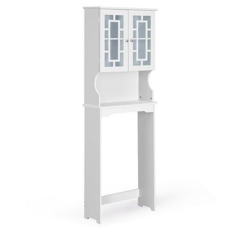 Gymax White Bathroom Over The Toilet Space Saver Storage Cabinet