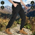 thumbnail image 5 of POENTAB Cargo Pants for Men Ripstop Cotton Work Pants Regular Fit Utility Safety Workwear with 8 Pockets Black 29 (No Belt), 5 of 7