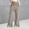 thumbnail image 2 of CPNG Girls Bell Bottom Pants Polka Dots Bow Elastic High Waisted Slim Fitting Casual Yoga Dance Flared Pants(Grey,18-24 Months), 2 of 4