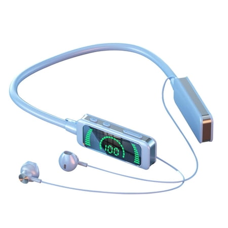 JOGZMZ 120 Hours Playback Earphones Digital Display Wireless Headphones Bluetooth 5.3 Neckband Sport