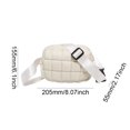 thumbnail image 2 of Bolso Acolchado Pecho Mujer Acolchado Nube Color Sólido Niña Diario Blanco, 2 of 6