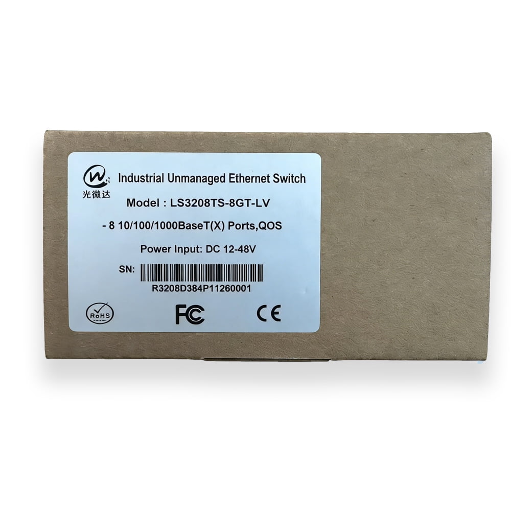 Industrial 8-Port Gigabit PoE+ DIN-Rail Unmanaged Ethernet Switch 120W