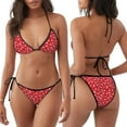 thumbnail image 3 of Gaeub Bikini Triangle pour Femmes Imprimé Hoho, Ensemble Bikini à Cordon, Maillot de Bain Deux Pièces, 3 of 6