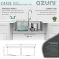 thumbnail image 2 of Azuni Aries Topmount 30” Stainless Steel Double-Bowl Workstation Kitchen Sink & 6 Accessories C432L, 2 of 14