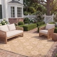 thumbnail image 3 of Safavieh Courtyard Alan Floral Indoor/Outdoor Area Rug, Gold/Natural, 5'3" x 7'7", 3 of 11