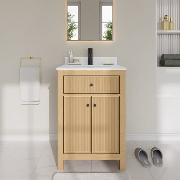 Wyndham Collection WCF929224STBCCUNSMXX Pendry 24" Free Standing Single Basin Vanity Set -