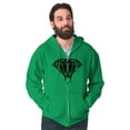 thumbnail image 5 of Diamond Dripping Fashionable Girly Zip Up Hoodie Men's Women's Brisco Brands 3X, 5 of 6