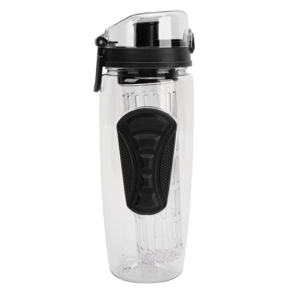YAHHU 32oz Leakproof Fruit Infuser Water Bottle with Flip‑Top Lid, Non‑Slip Grip, Built‑In Strainer – Ideal for Workouts, Hiking & Daily Hydration