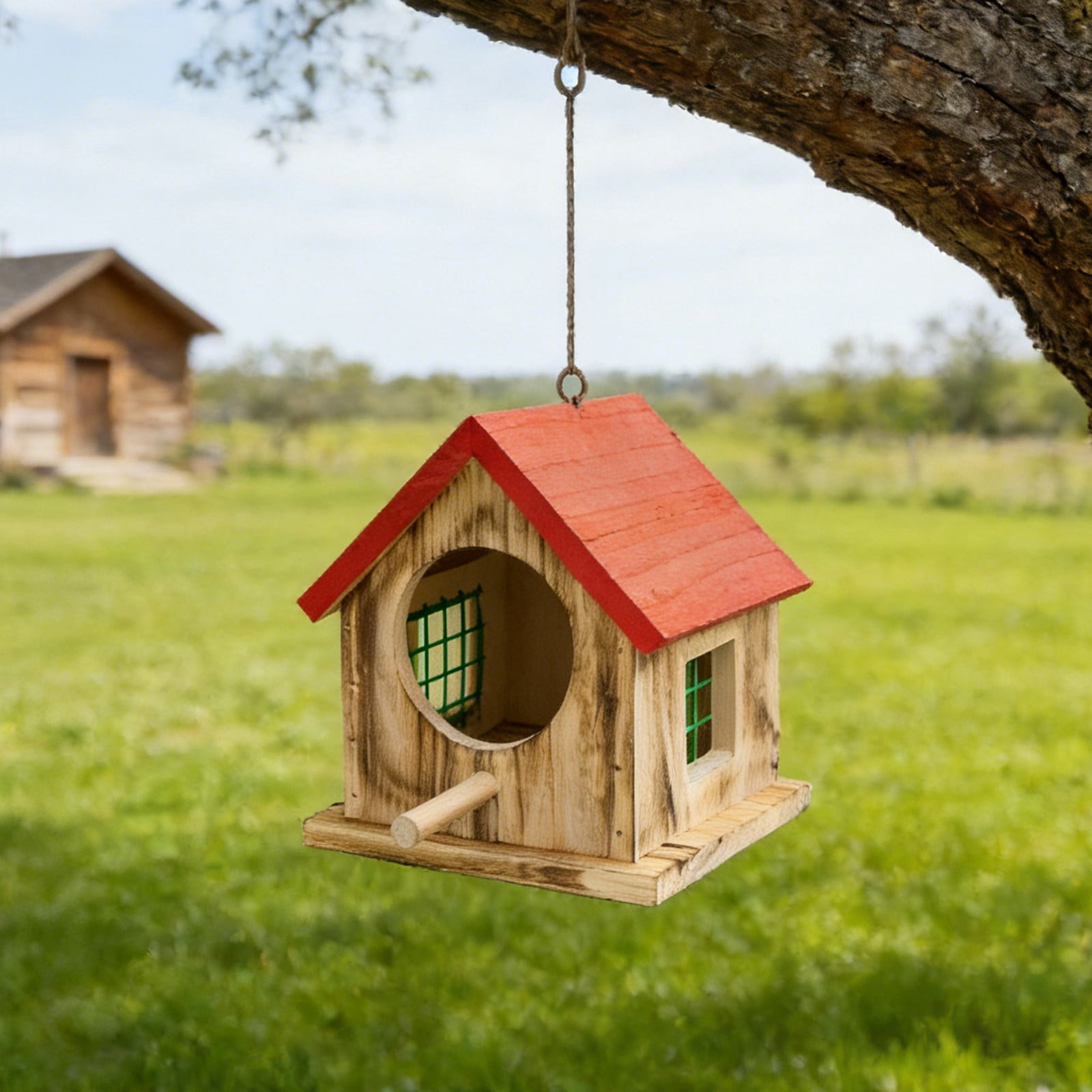 Viflosae Window Bird Feeder Window Bird Feeder Bird House Frame Wooden Bird Nests Courtyard Hanging Mini Bird Nests Outdoor Bird House Bird Feeder forest Garden Decoration