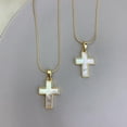 thumbnail image 2 of Pearl Cross Necklace Crucifix Religious Miraculous Medal Choker,Faith Necklace, 2 of 6