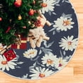 thumbnail image 5 of FMSHPON Art Daisy Xmas Christmas Tree Skirt Stand Mat for Holiday Party Decoration Indoor Outdoor 36 inches, 5 of 6