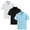 Light Blue-1, variant on ZToonmas 3 Pack Kids Unisex Solid Short Sleeve Tennis Shirt for Boys Girls Breathable Lapel Collar Casual Sport Multipack T-Shirts Back to School Uniform Tops