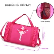 BTEPSGA Pink Cute Ballet Dance Backpack Tutu Dress Dance Bag Dance Bag Waterproof Small Duffle Bag Ballet Bags Gym Bag