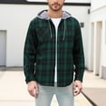 thumbnail image 2 of Flannel Shirt For Men Sevevn Men's Hoodie Plaid Shirt Long Sleeve Button Down Casual Shirt Jacket Lightweight Fall Shacket, 2 of 7