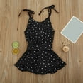 thumbnail image 4 of 24 Months Girls Clothes Summer Toddler Baby Girl Summer Clothes Love Heart Romper Tie-Up Strap Halter Jumpsuit Summer Sling Playsuit, 4 of 5