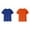 Blue 1PCS & Orange 1PCS, variant on TSADFHJI 2 Pack Teen Tops Trendy Long Sleeve Kids T Shirts Short Sleeve Plain Tops Tees Boy & Girl Unisex Toddler Children Crew Neck T Shirt 3Xl