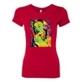 thumbnail image 2 of Wild Bobby, Colorful Woman Marilyn Monroe Pop Culture Womens Slim Fit Junior Tee, Red, Medium, 2 of 3