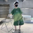 thumbnail image 2 of Traje de verano para niños, ropa de manga corta de estilo informal a la moda, ropa deportiva de moda para niños 2024, 2 of 5