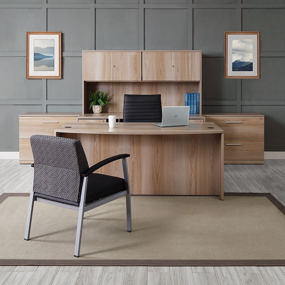 At Work Bowfront Executive Desk  71"W Espresso Laminate