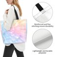 thumbnail image 5 of Large Capacity Single Shoulder Shopping Bag 19.7×15.7×5.9in Main Pocket Large To Accommodate Your Daily Needs Can Be Portable Can Be A Single Shoulder Back Gray Tie-Dye Background Rainbow Colors_4, 5 of 8