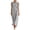 Gray, variant on AKOEE Women's Linen Maxi Dress Buttons Split Sleeveless Cowl Neck Elegant Wedding Guest Summer Casual Long Dress (2XL, White)