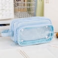 thumbnail image 3 of Nkmbld Pencil Pouch Large Capacity Pencil Case with Zipper and Clear Window, Cute Pencil Case Pouch Organizer with Multiple Pockets, 3 of 8