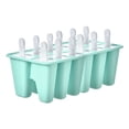 thumbnail image 1 of Moldes de paletas de hielo de silicona de 4 piezas Moldes de paletas de hielo reutilizables Libre de Tomshoo  Verde/12 piezas, 1 of 7