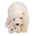 thumbnail image 2 of Wild Republic Mom & Baby Polar Bear Plush, Stuffed Animal, Plush Toy, Gifts for Kids, 14", 2 of 5