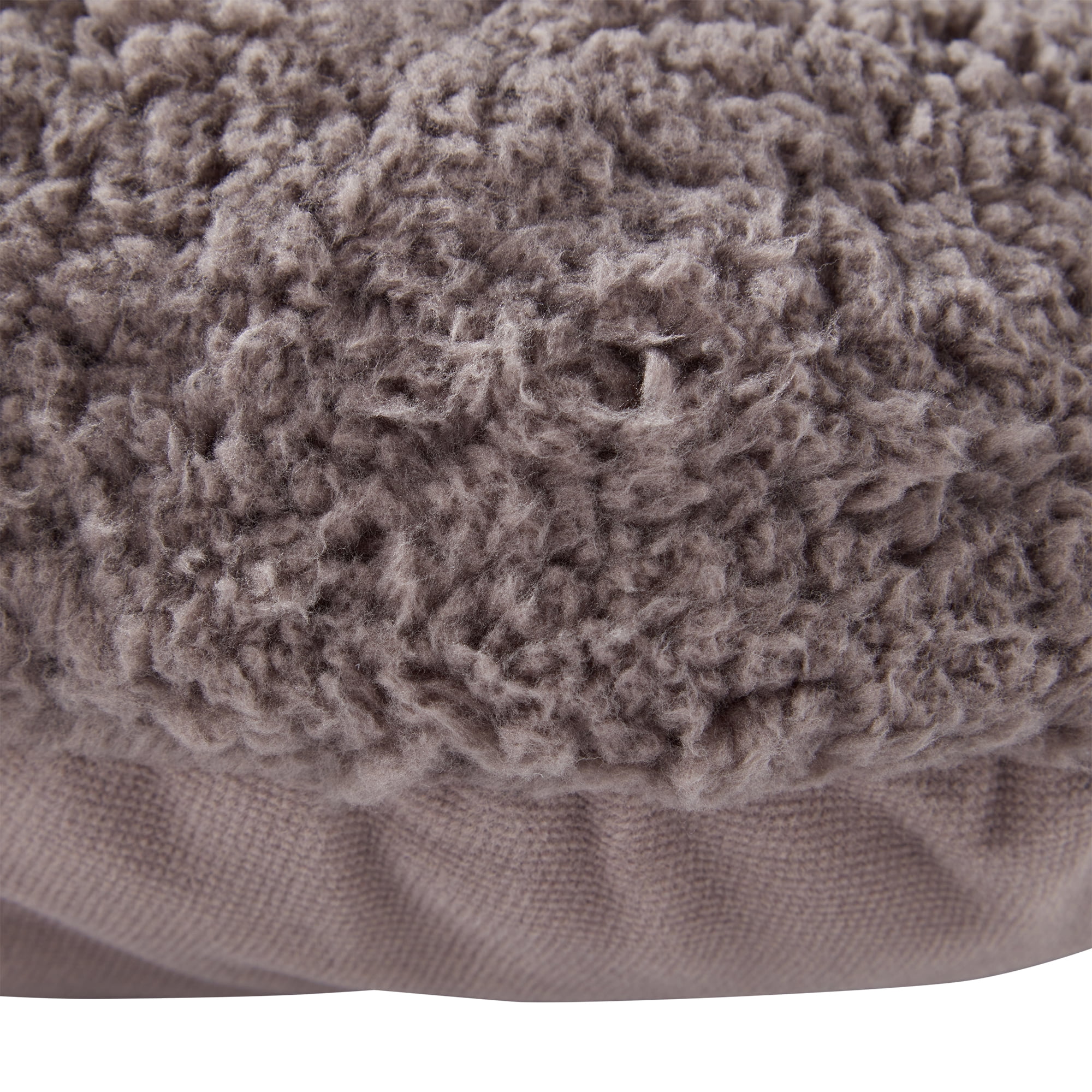 Happy Hounds Chloe Gray Sherpa Cuddler Donut Cat Bed